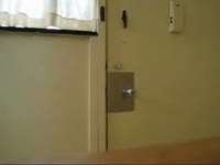 Naughty bitch receiving her pizza with no pants on